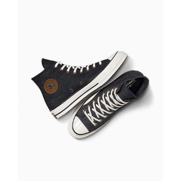 Converse Chuck 70 Taylor Denim Black High Top Sneakers 5M / 7W A11735C - Picture 1 of 11